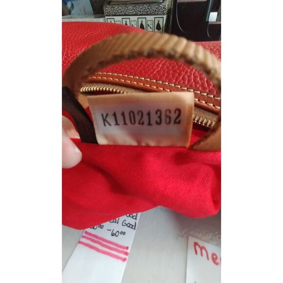 Dooney & Bourke Red Paige Sac Large Shoulder Bag Pebble Grain Leather Tassels - Picture 16 of 16